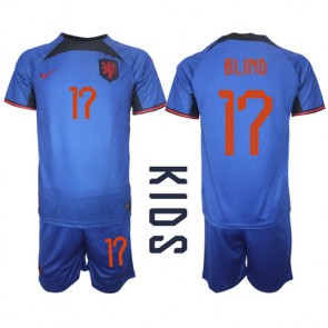 Holland Daley Blind #17 Replika Babytøj Udebanesæt Børn VM 2022 Kortærmet (+ Korte bukser)